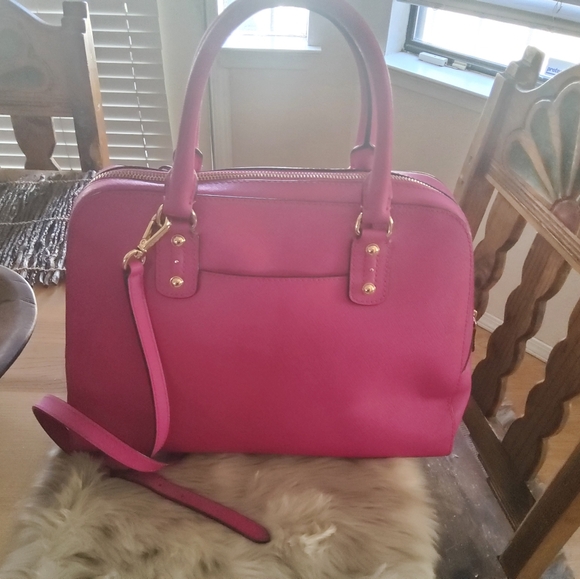 Michael Kors Large Saffiano Satchel Color Fuschia Beyond EUC - Picture 10 of 16